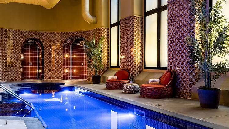 The indoor spa at St Pancras Renaissance Hotel London