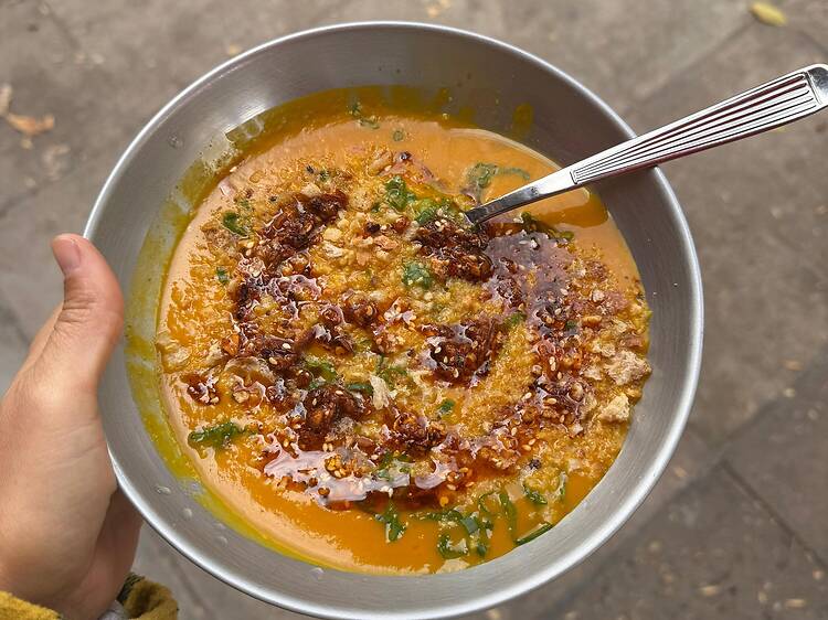 Sopa vegana de cabutia en Tita La Vedette Sopa vegana de cabutia en Tita La Vedette