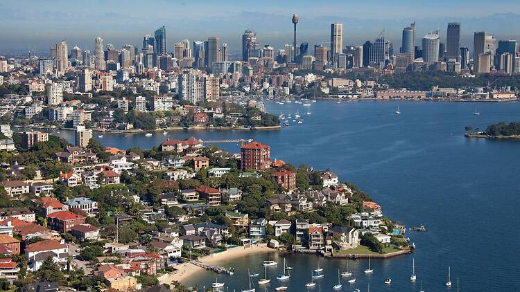 Point Piper aerial, morning Point Piper aerial, morning