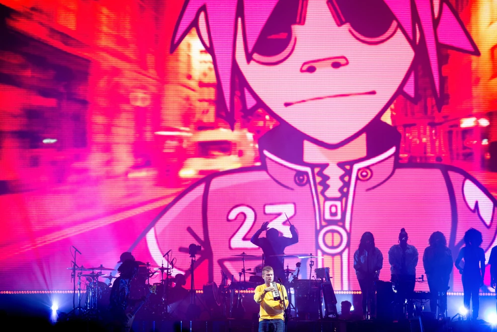 Gorillaz and Damon Albarn performing live in Barcelona, Spain
