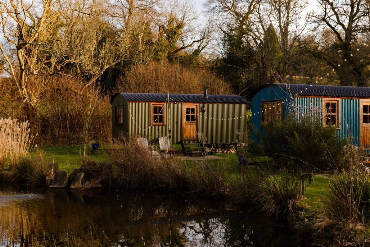 Stay in a shepherd’s hut in the back of this countryside pub – they’ll even give you marshmallows for the fire