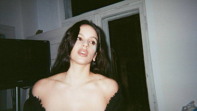A close-up shot of Rosalía