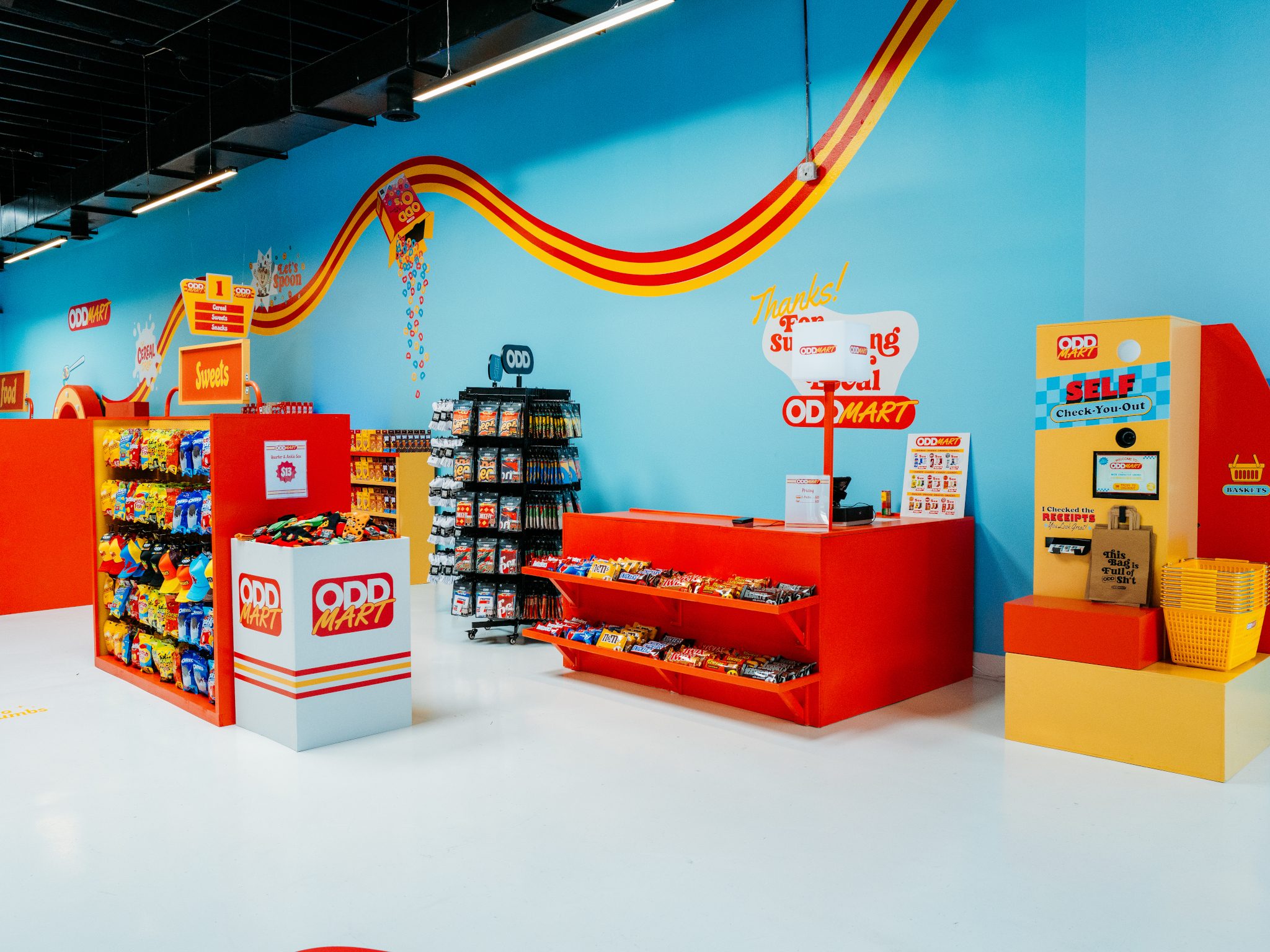 Every product on the shelves of this retro-looking grocery store in Wynwood is actually a sock