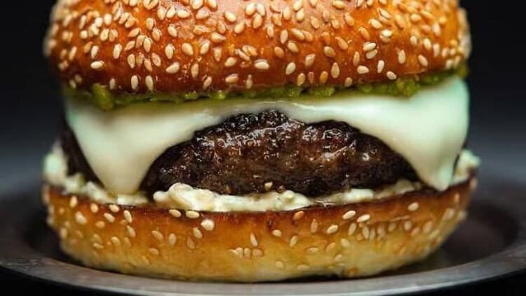 Sip & Guzzle's burger.
