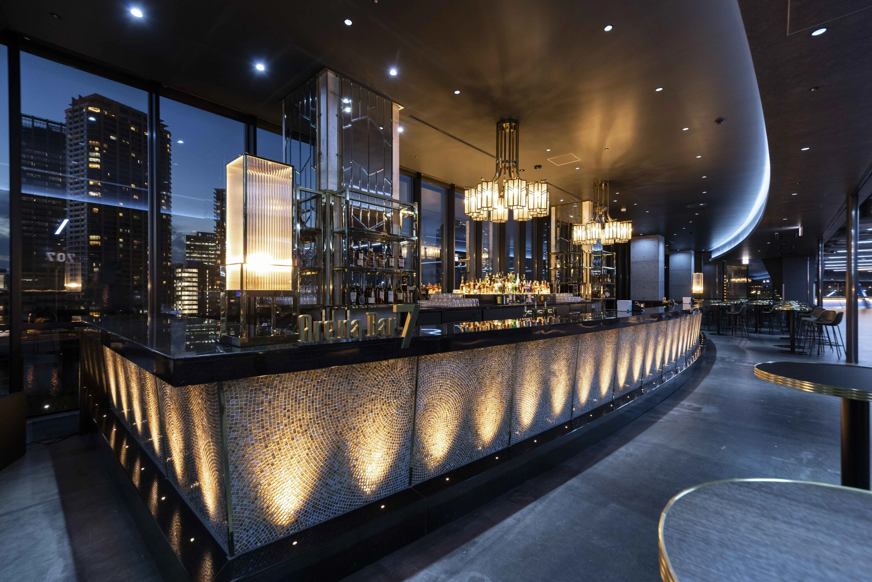 The bar lounge at K-Arena Yokohama