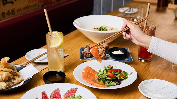 Yamamoto QV Melbourne A table of Japanese food
