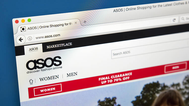 ASOS webpage ASOS webpage