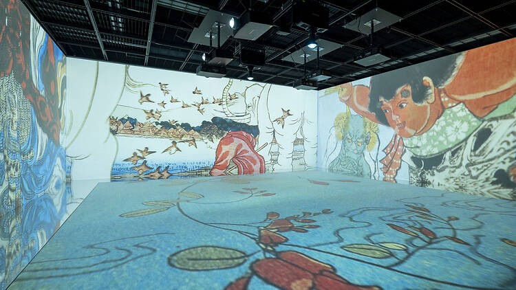 The Kuniyoshi Immersive Art installation at the Kyoto exhibition of Utagawa Kuniyoshi The Kuniyoshi Immersive Art installation at the Kyoto exhibition of Utagawa Kuniyoshi