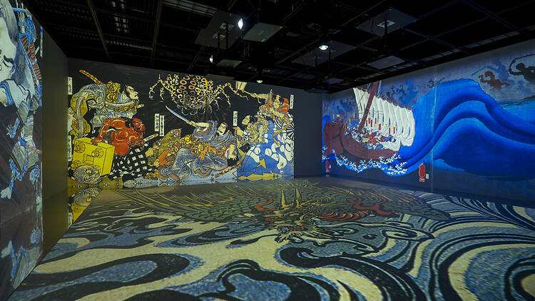 The Kuniyoshi Immersive Art installation at the Kyoto exhibition of Utagawa Kuniyoshi The Kuniyoshi Immersive Art installation at the Kyoto exhibition of Utagawa Kuniyoshi