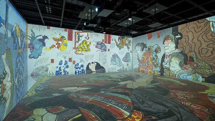 The Kuniyoshi Immersive Art installation at the Kyoto exhibition of Utagawa Kuniyoshi The Kuniyoshi Immersive Art installation at the Kyoto exhibition of Utagawa Kuniyoshi
