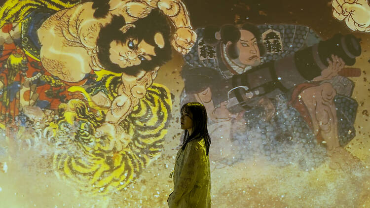 The Kuniyoshi Immersive Art installation at the Kyoto exhibition of Utagawa Kuniyoshi The Kuniyoshi Immersive Art installation at the Kyoto exhibition of Utagawa Kuniyoshi