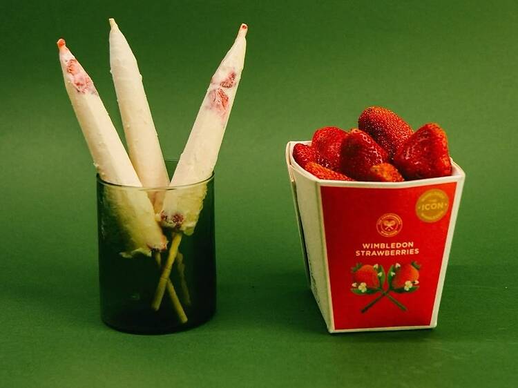 Delhi's serving Wimbledon inspired Strawberries and Cream Kulfi