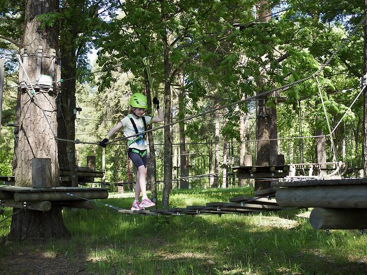 Kurkota puiden latvaan Seikkailupuisto Huikiassa Kurkota puiden latvaan Seikkailupuisto Huikiassa