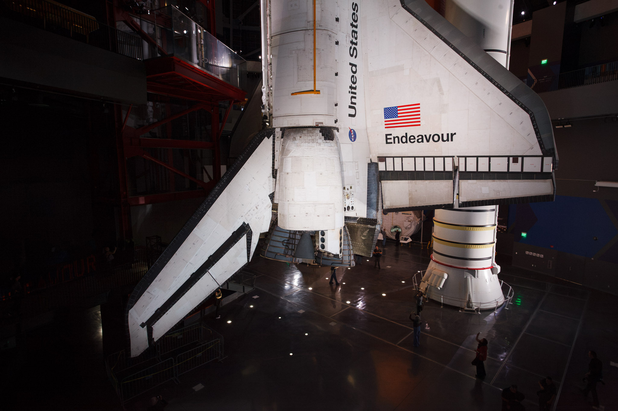 Space Shuttle Endeavour inside the Samuel Oschin Shuttle Gallery