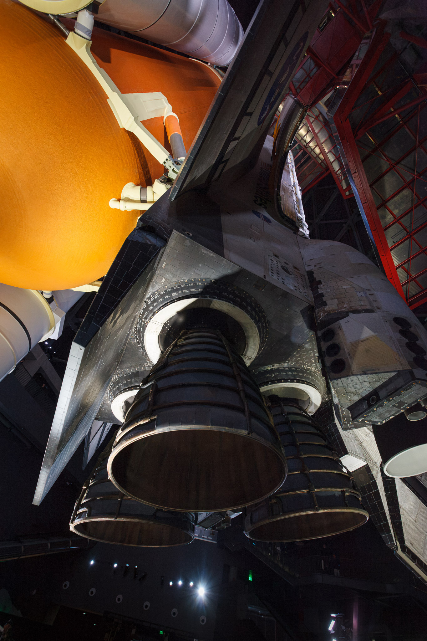 Space Shuttle Endeavour inside the Samuel Oschin Shuttle Gallery