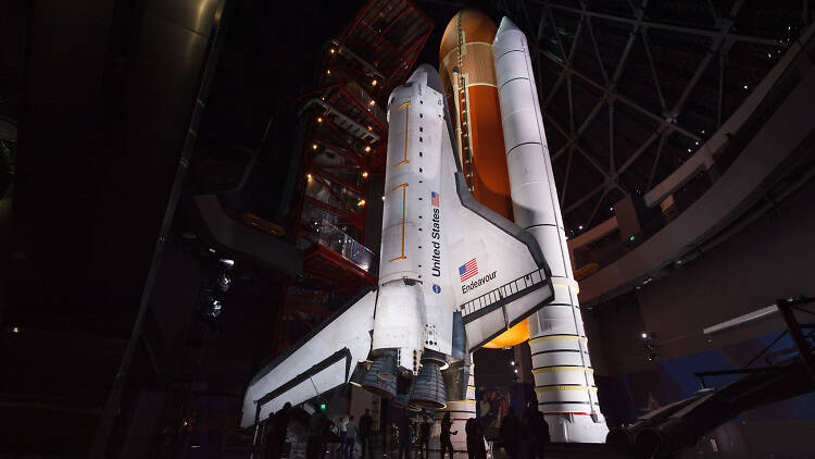 Space Shuttle Endeavour inside the Samuel Oschin Shuttle Gallery