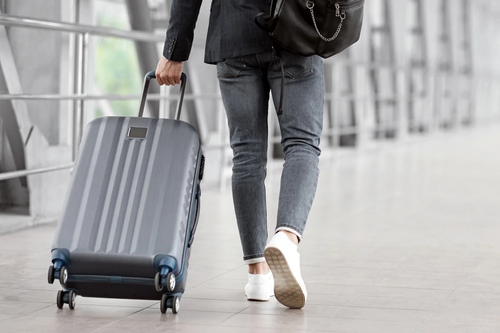 Person with hand luggage