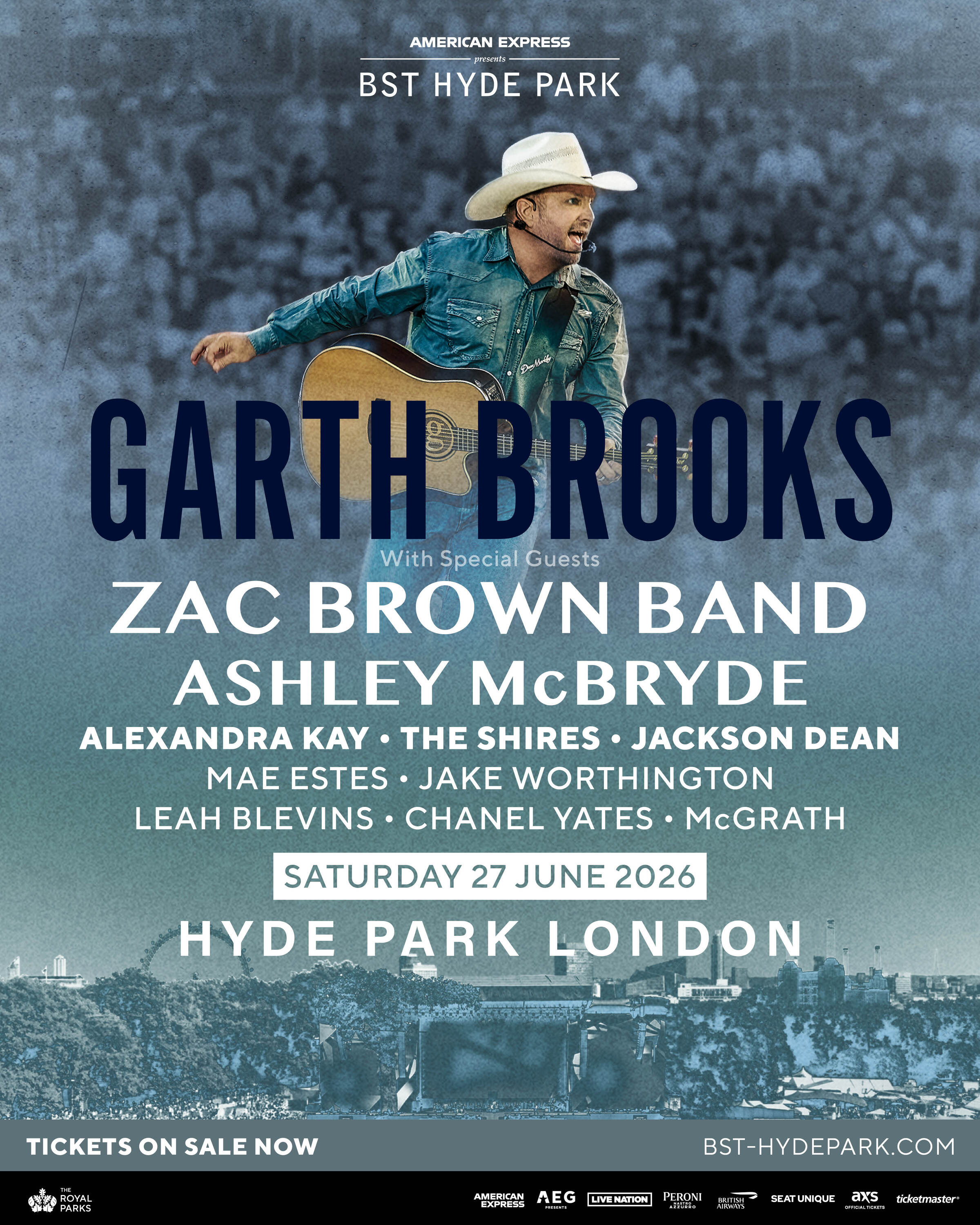 BST Hyde Park lineup for Garth Brooks