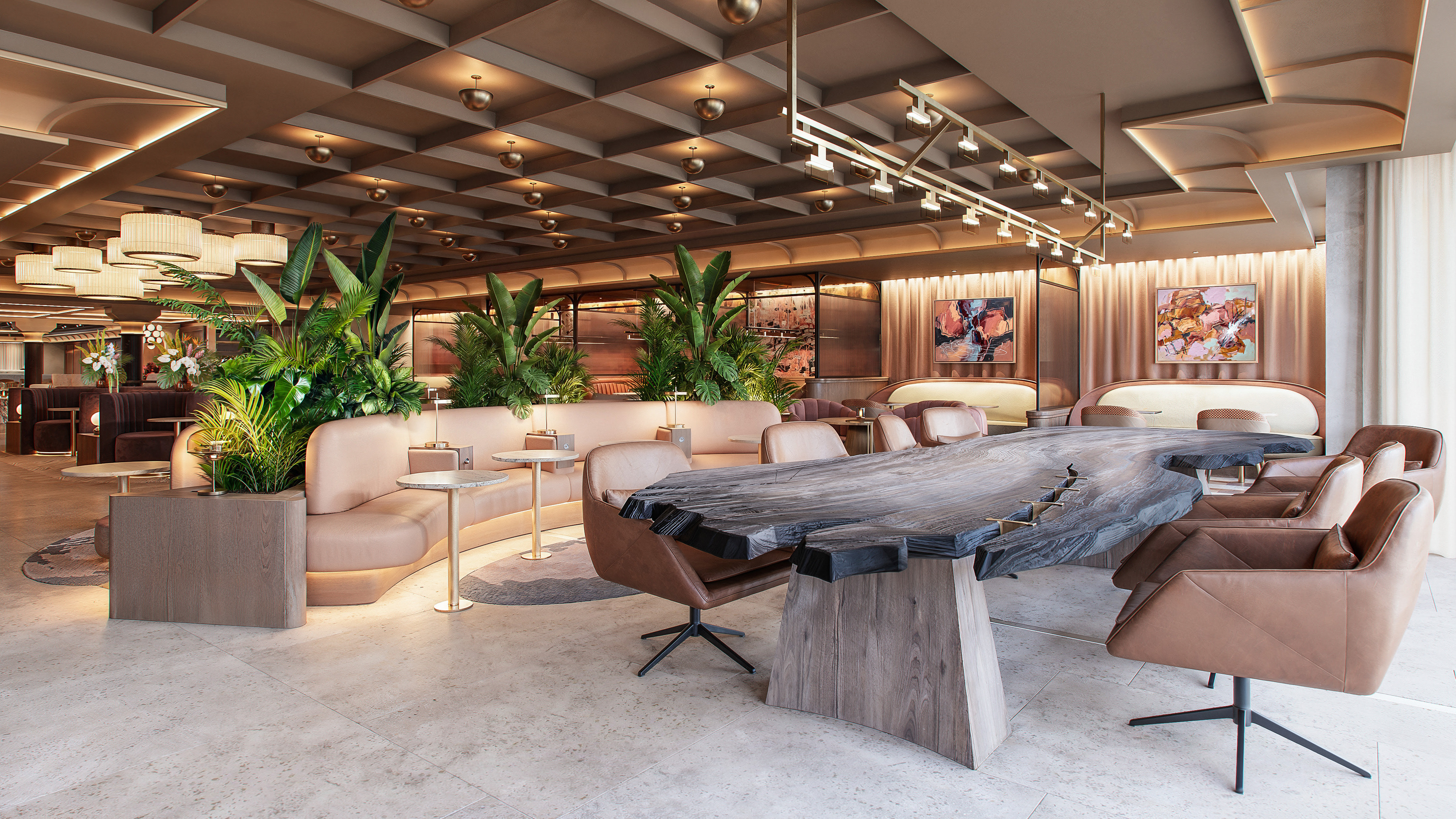 Dedicated workspaces in London City Airport's new luxury lounge