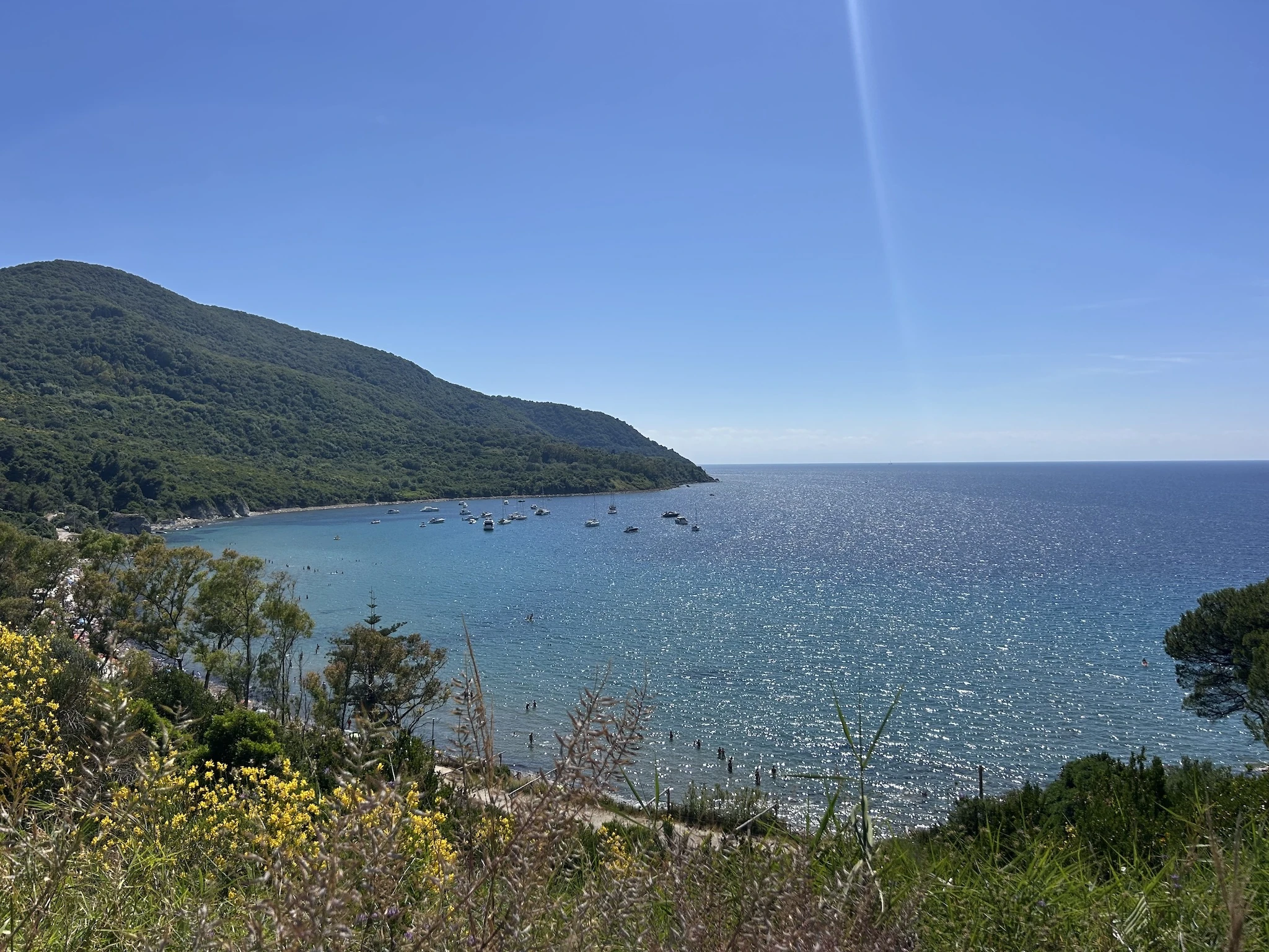 Sea views along the route from Agropoli to Santa Maria de Castellabate