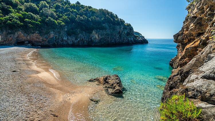 Pozzallo beach, near Marina di Camerota, Cilento, Campania, Italy