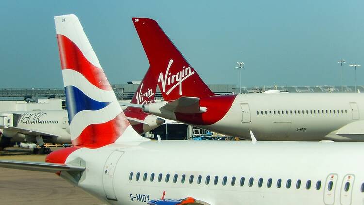 Airplanes at Heathrow Airport, London