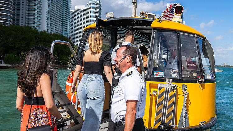 A Miami water taxi.