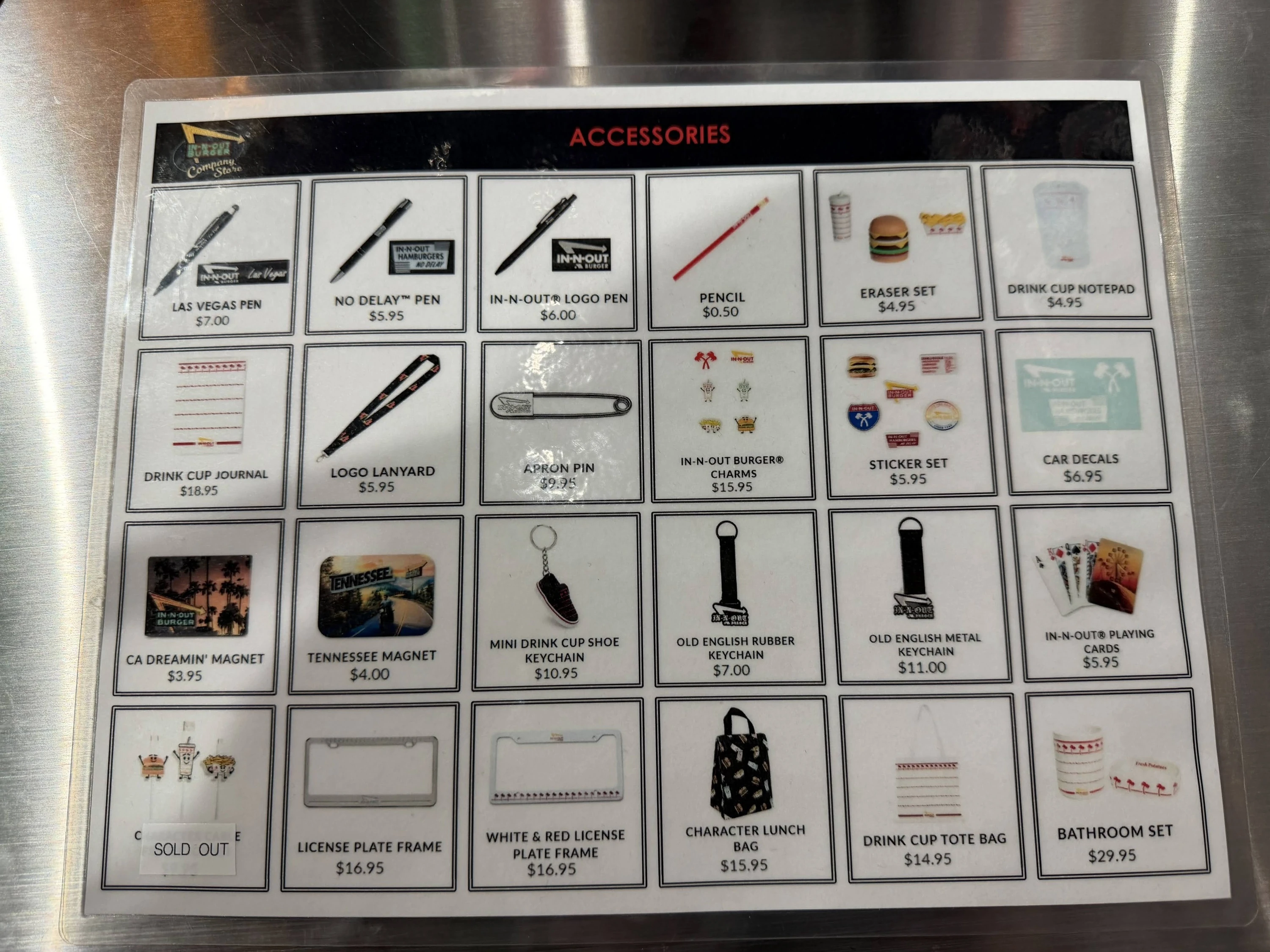 In-N-Out company store in Las Vegas