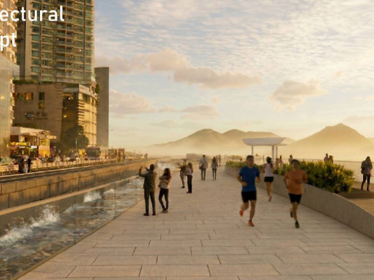 A new waterfront promenade will be built in Kennedy Town in mid-2028