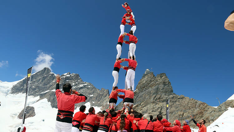 Castellers als Alps