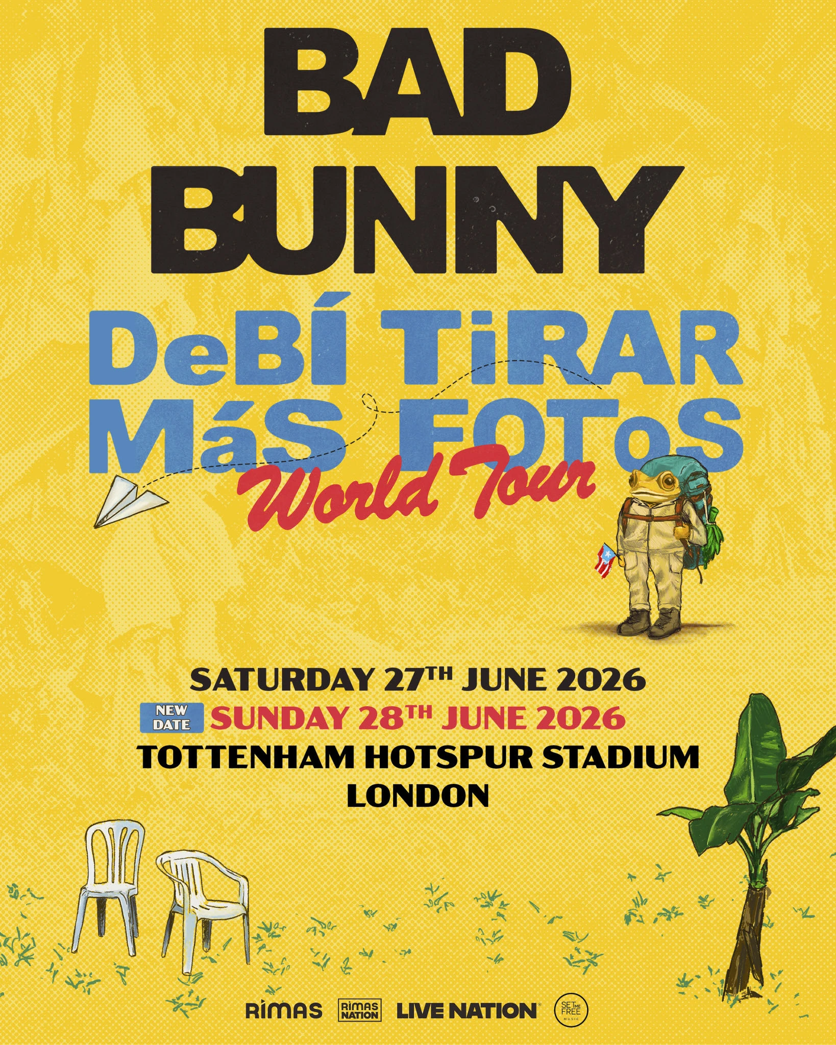 Bad Bunny, DeB&Iacute; TiRAR M&aacute;S FOToS London poster