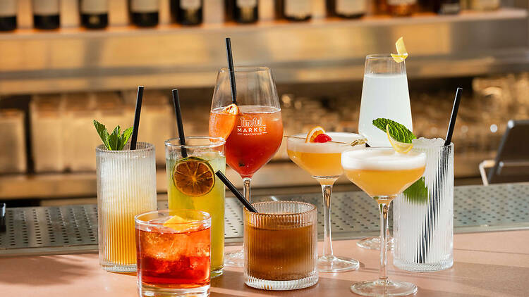Cocktail Making Class A lineup of cocktails