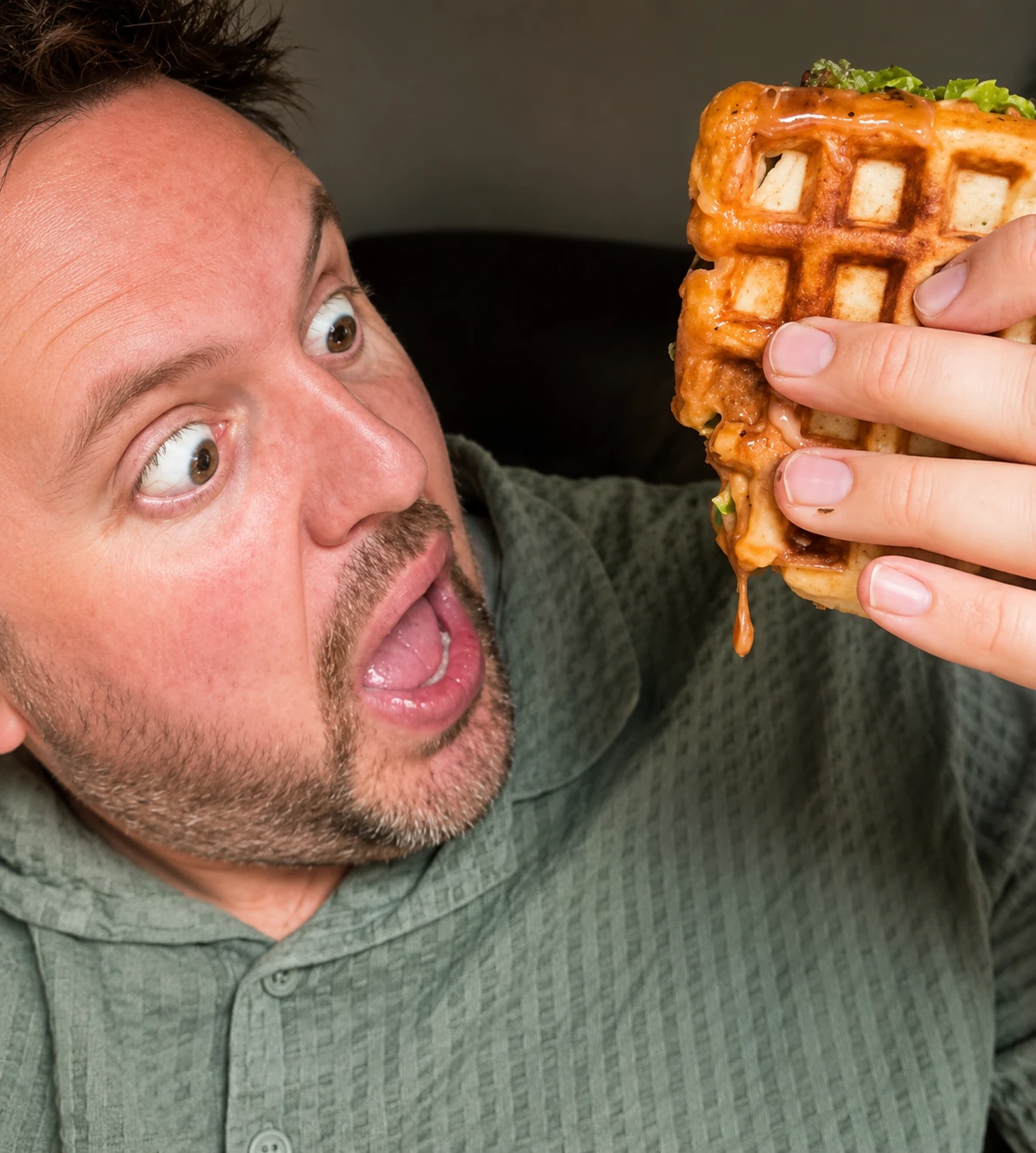 Lumos' indulgent waffle burger