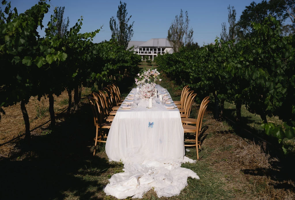A wedding table at McGuigan House