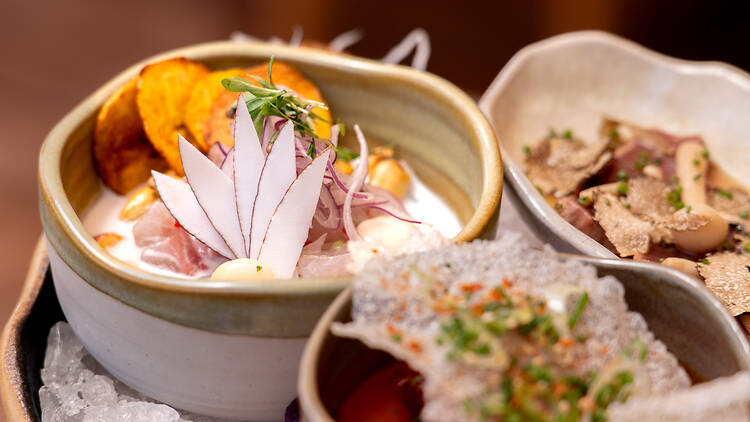 Ceviche at COYA Ibiza restaurant at Bless The Site Ibiza in Spain