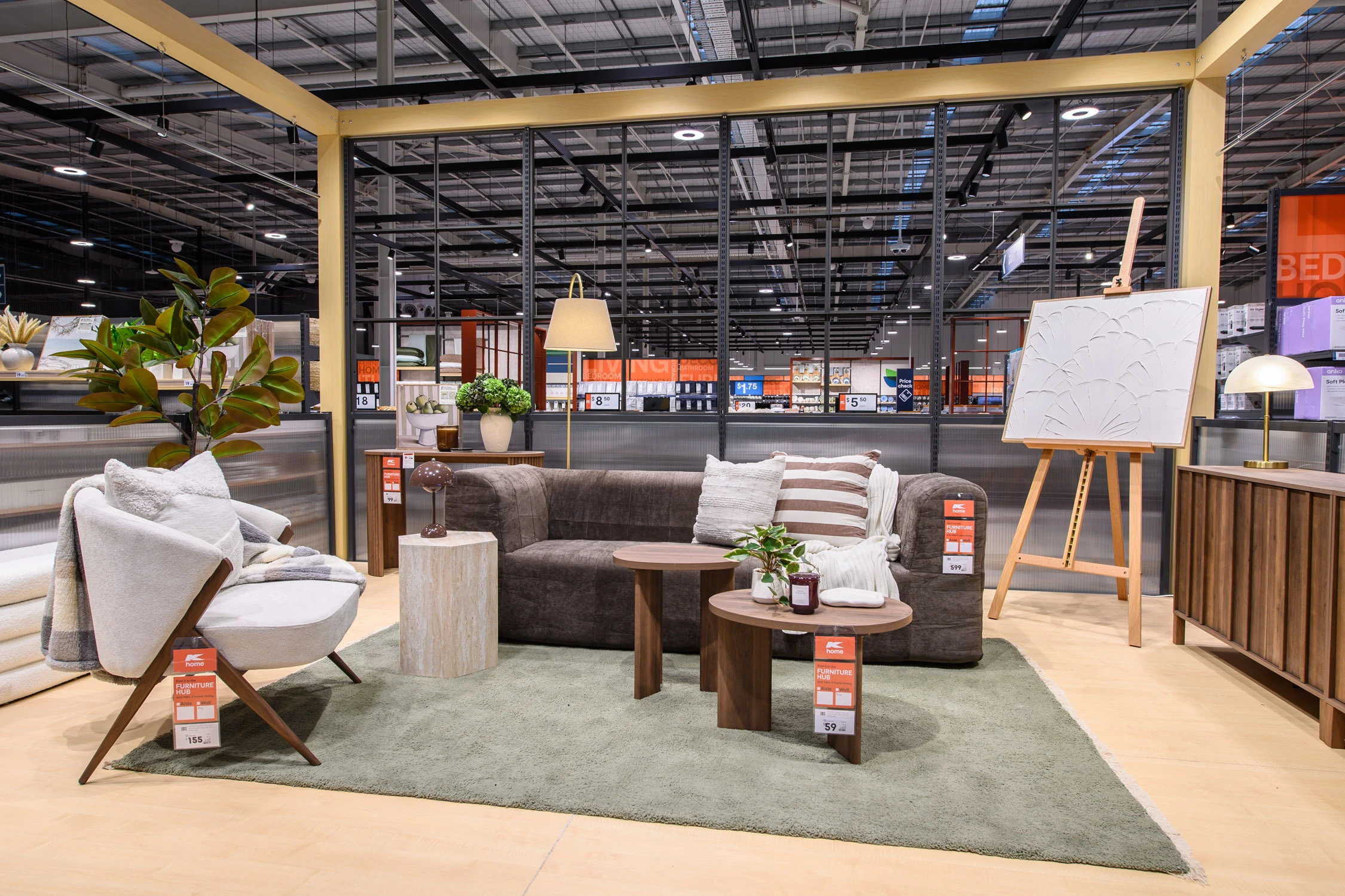 A furniture display.