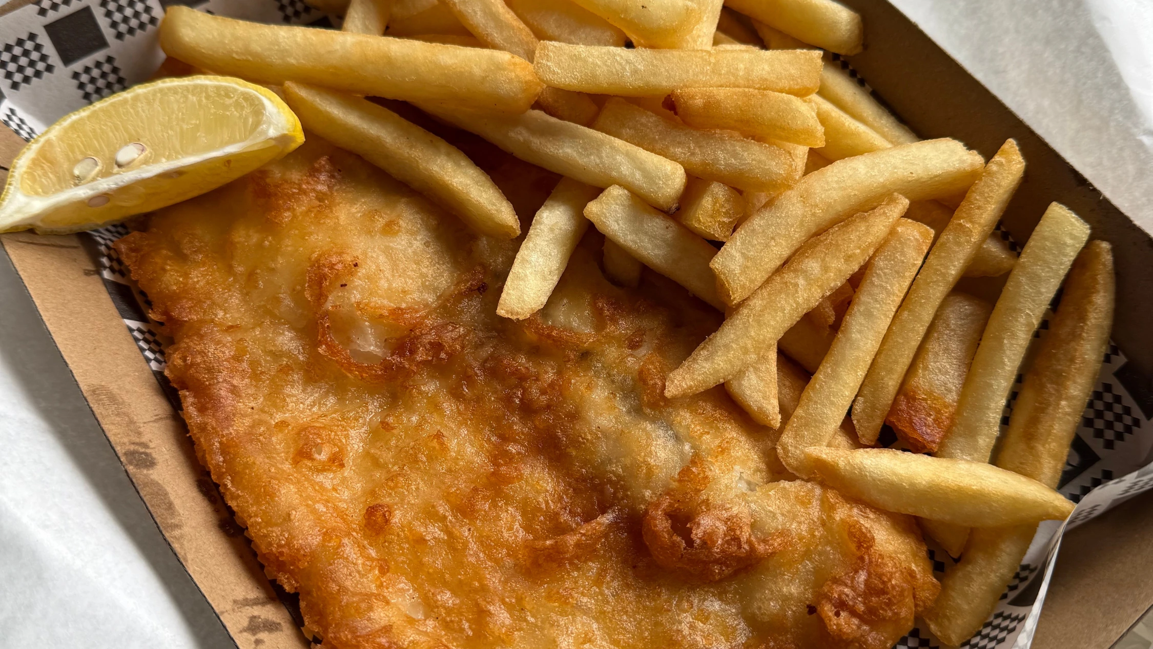 Fish and chips in Huskisson