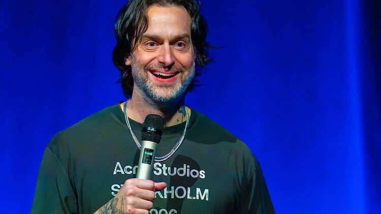 A close-up of Chris D'Elia. A close-up of Chris D'Elia.