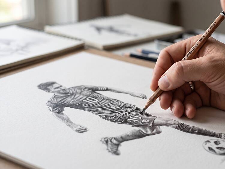 Haz una caricatura de tu futbolista favorito