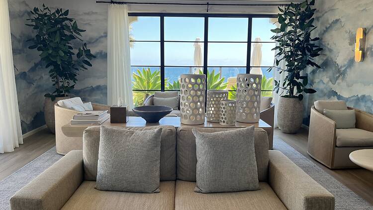The pre-treatment lounge at the Spa at Terranea.