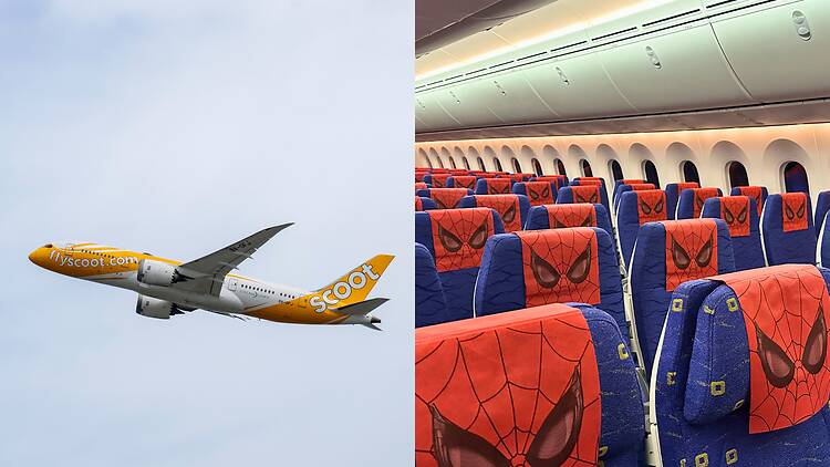 Spider-Man: Brand New Day with Scoot themed aircraft Spider-Man: Brand New Day with Scoot themed aircraft