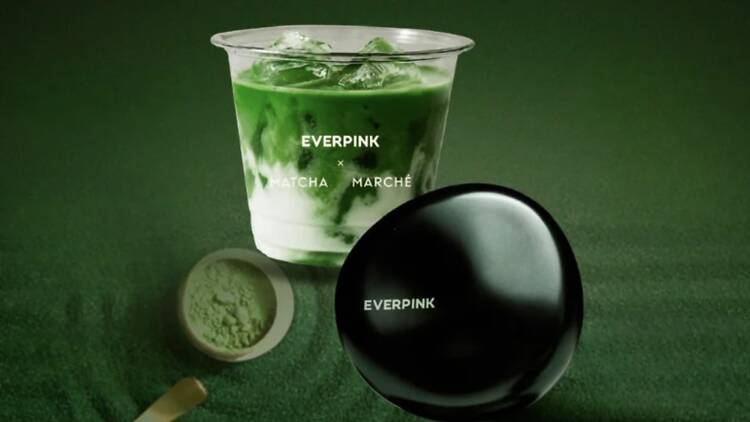 Sip an exclusive matcha blend riverside at EVERPINK's one-off pop-up cafe