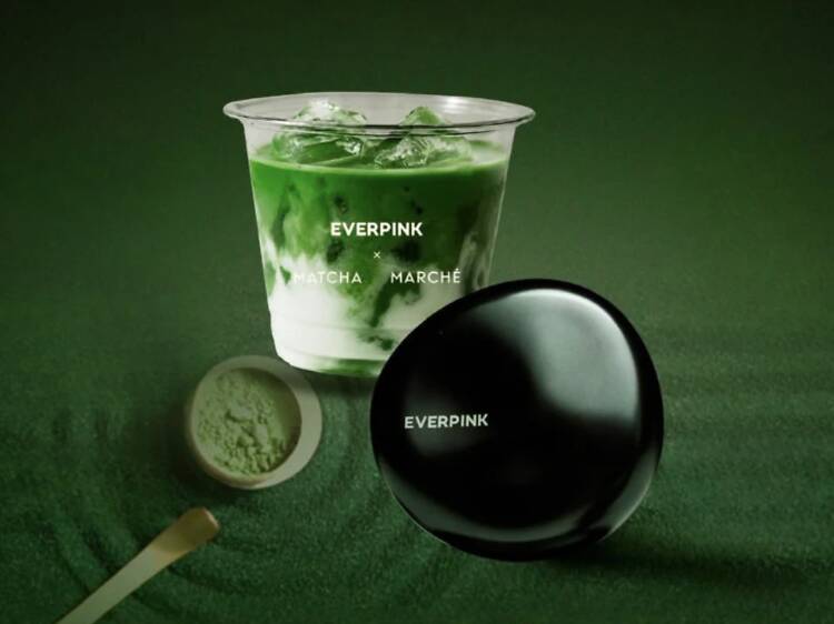 Sip an exclusive matcha blend riverside at EVERPINK's one-off pop-up cafe