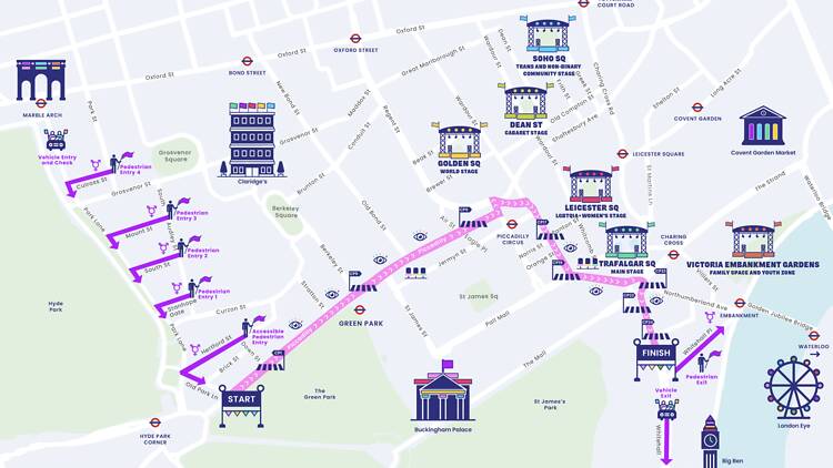 Pride in London 2026: full parade route and map