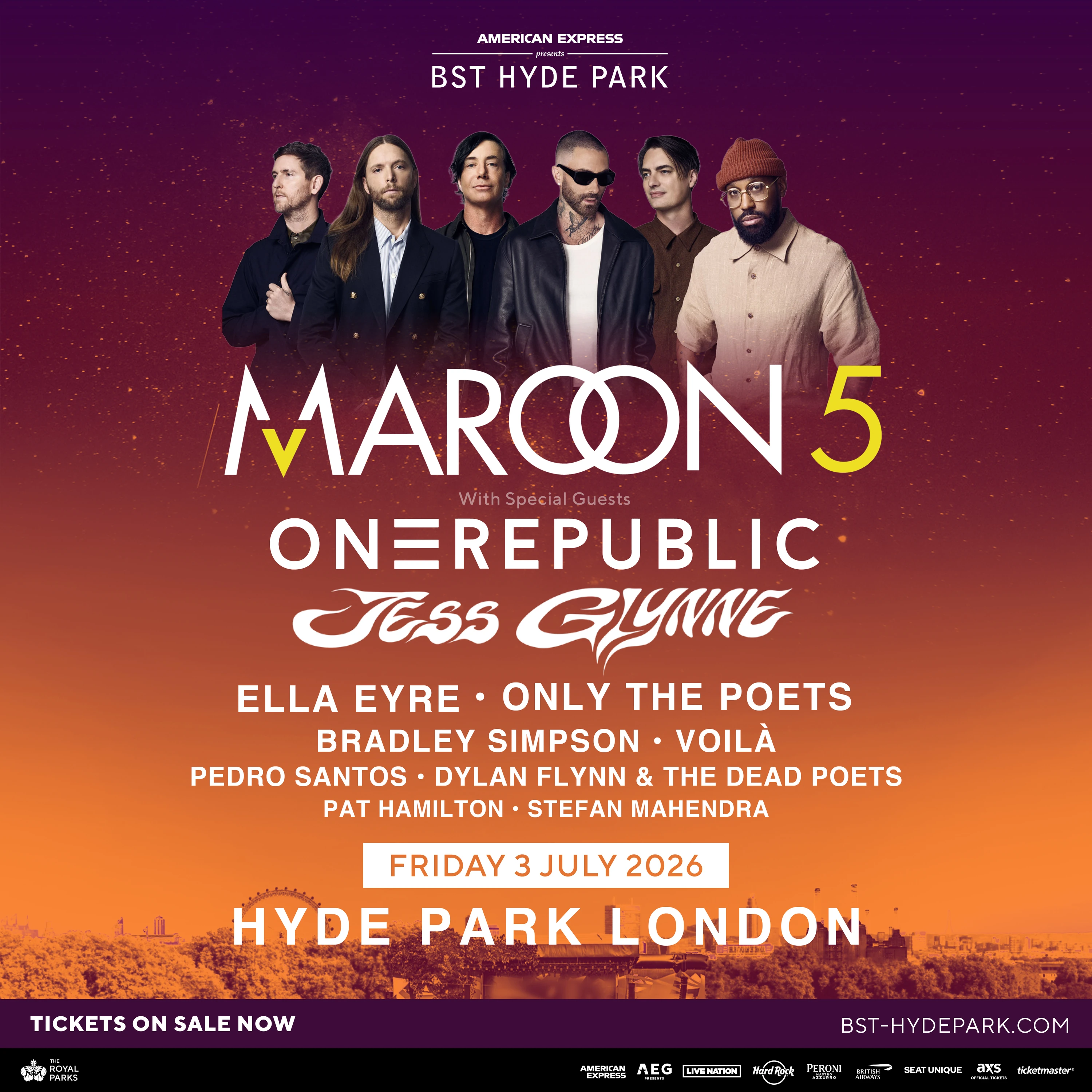 Maroon 5 BST Hyde Park lineup