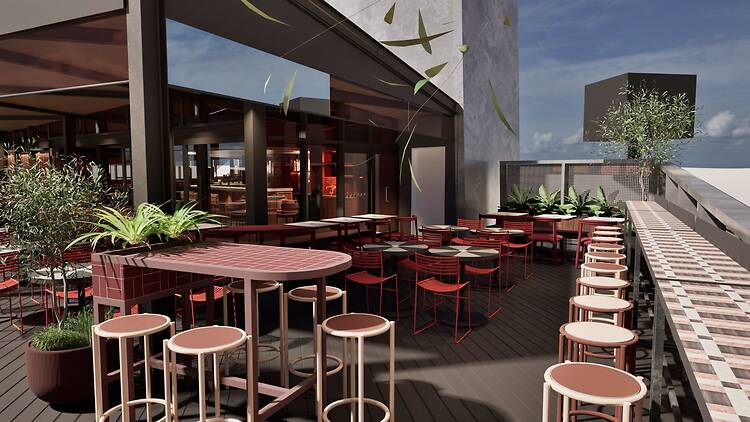 Transit Rooftop Bar render Transit Rooftop Bar render