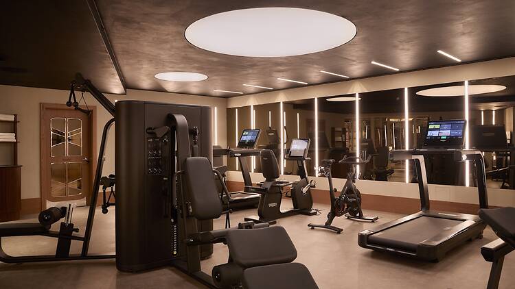 The Newman’s basement gym