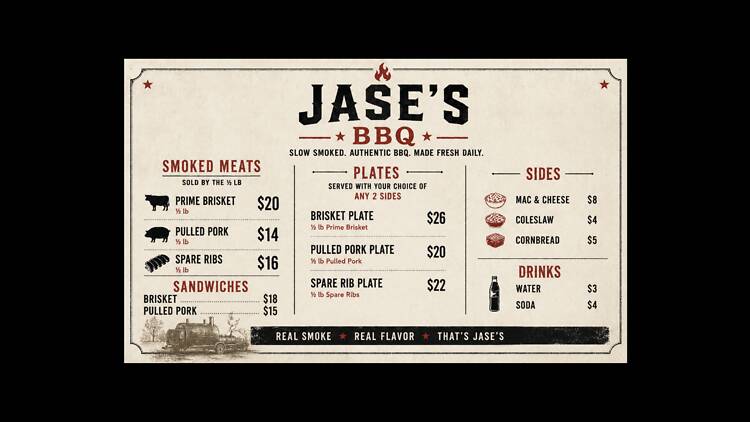 Jase's BBQ Menu Jase's BBQ Menu