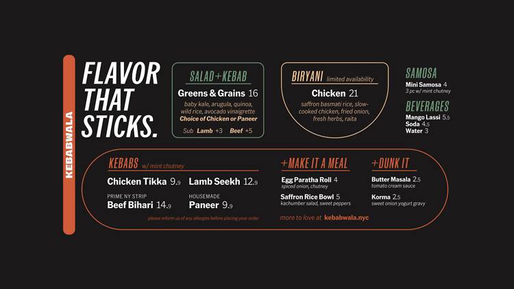 Kebabwala Menu Kebabwala Menu