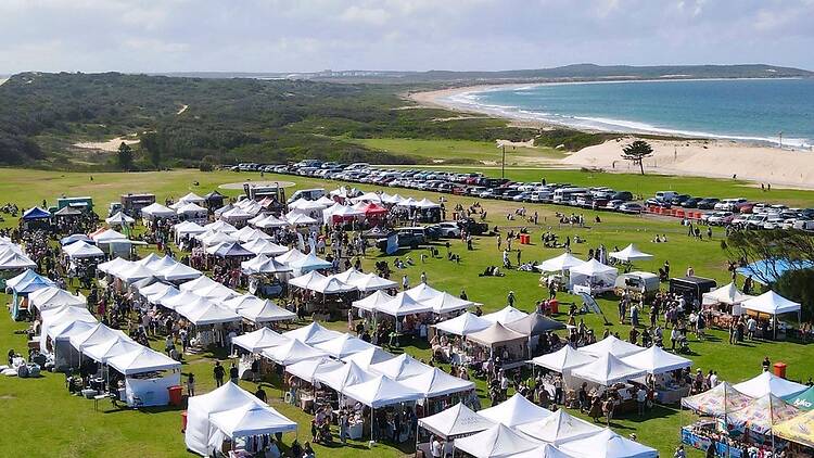Cronulla Winter Market stalls at the Cronulla Winter Market with stalls and rides
